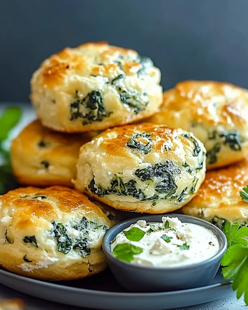 Galletas de Desayuno de Espinacas y Feta Ricas en Proteínas