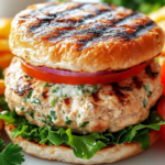 Hamburguesas Griegas de Pollo Jugosas y Sabrosas