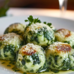 Knödel de Espinacas con Mantequilla y Parmesano