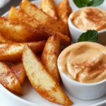 Manzanas Crujientes al Aire con Salsa de Crema Batida de Caramelo