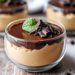 Mousse Vegana de Mantequilla de Cacahuate con Ganache de Chocolate