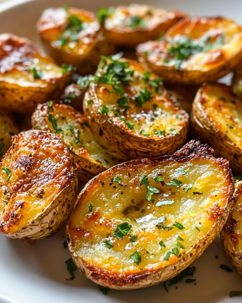 Papas Asadas Crujientes con Ajo y Hierbas