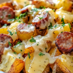 Papas Ranch con Salchicha Ahumada y Queso