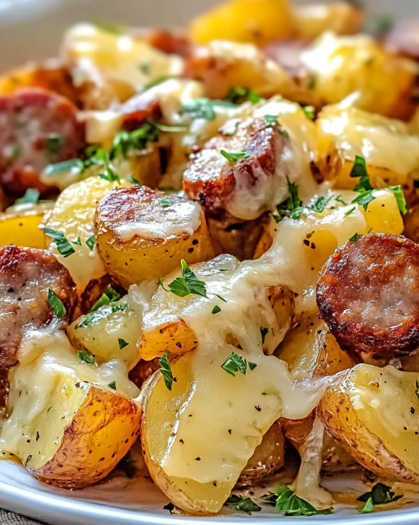 Papas Ranch con Salchicha Ahumada y Queso