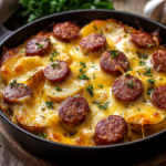Papas Ranch con Salchicha Ahumada y Queso