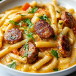 Pasta Cajún Cremosa con Salchicha en Una Sola Olla