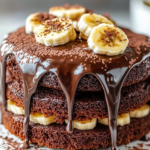 Pastel Húmedo de Chocolate y Plátano