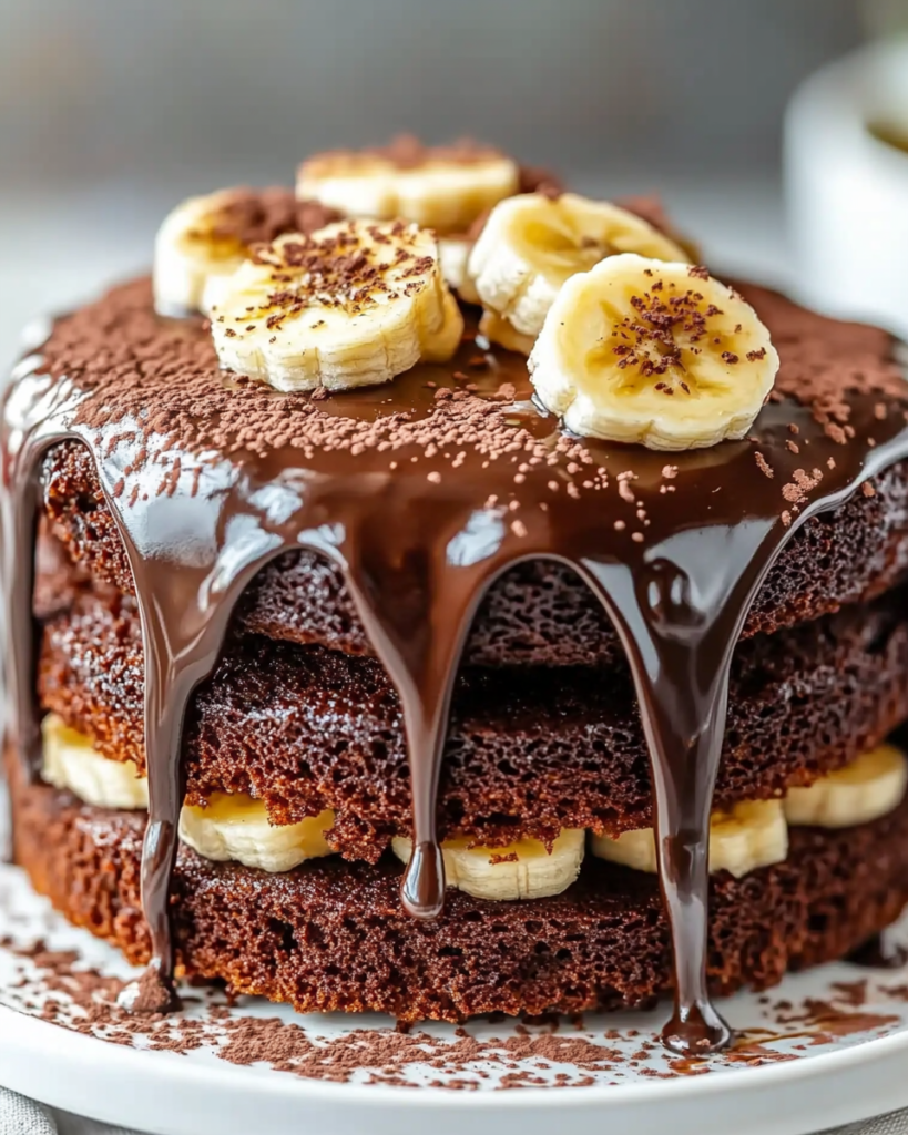 Pastel Húmedo de Chocolate y Plátano