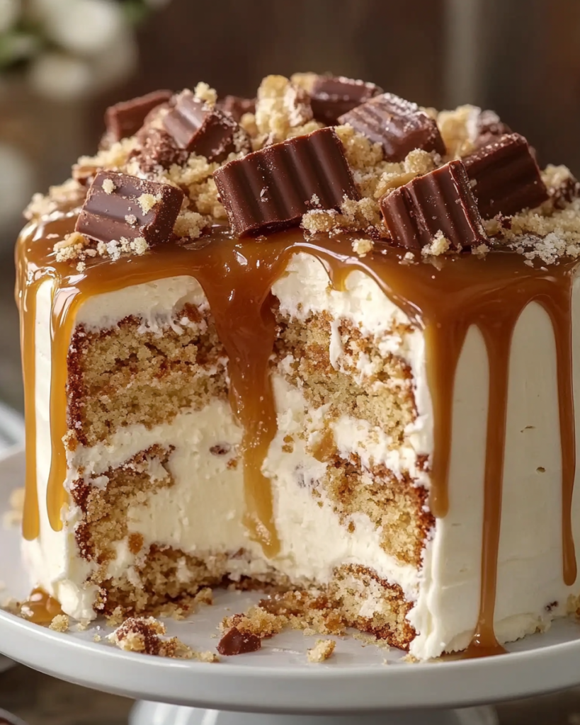 Pastel Poke de Caramelo y Heath Bar