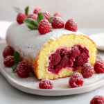 Pastel Rollo de Limón y Frambuesa