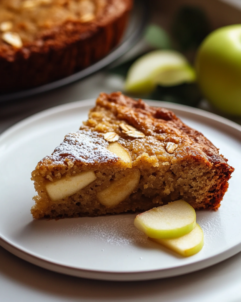 Pastel de Avena y Manzana Saludable