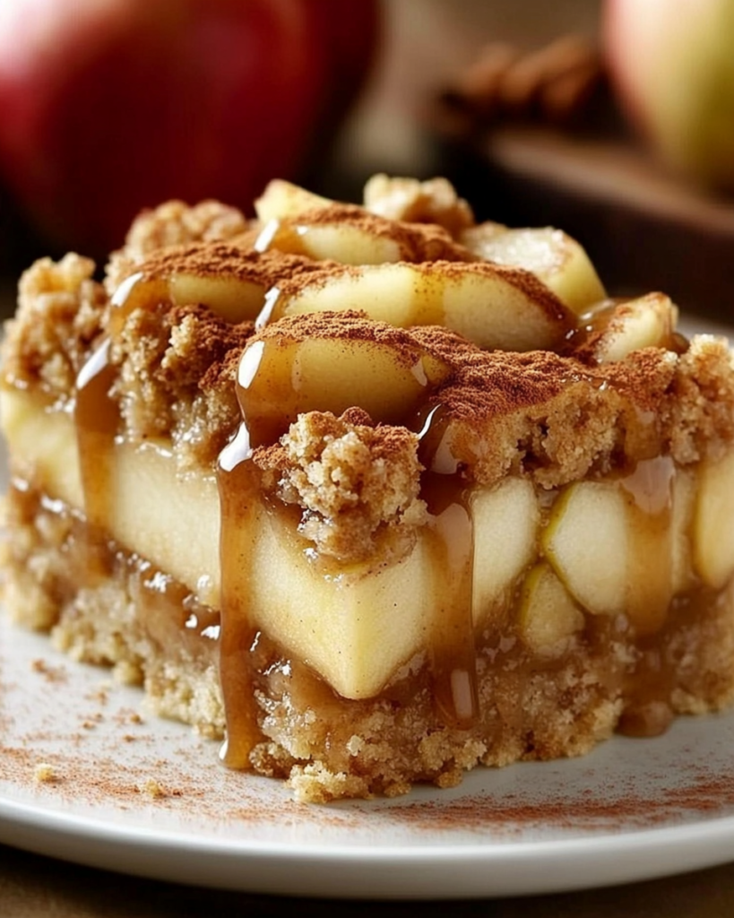 Pastel de Manzana con Crumble y Glaseado de Canela