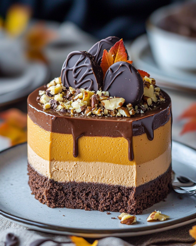 Pastel de Mousse de Calabaza y Chocolate