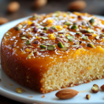 Pastel de Naranja, Pistacho y Almendra