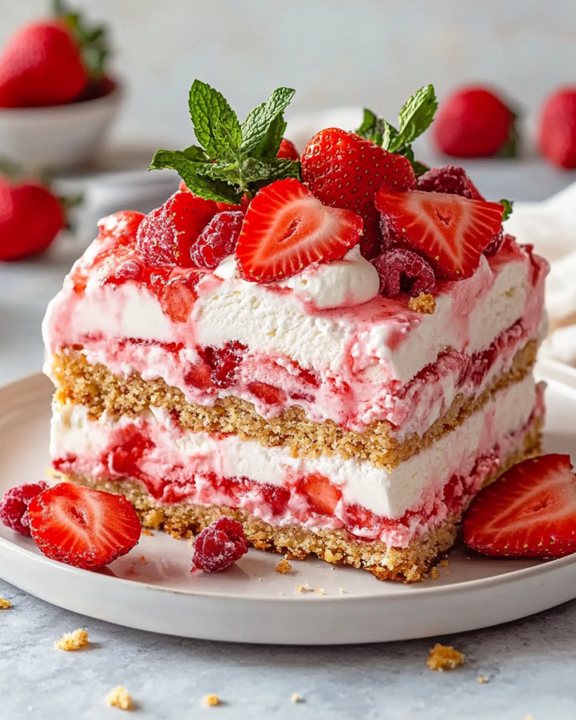 Pastel de Sándwich de Helado Sin Hornear