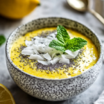 Pudín de Chía de Limón con Crema de Coco