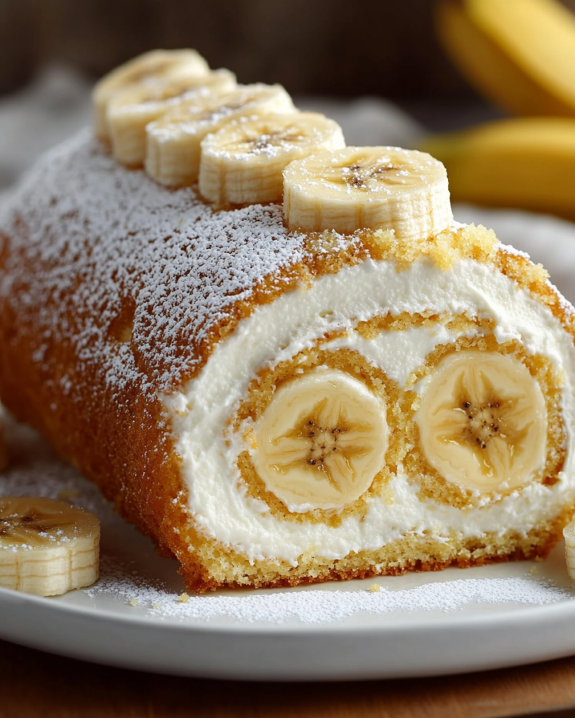Roll de Plátano con Crema de Queso