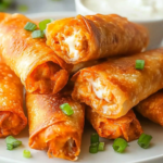 Rollitos de Huevo de Quesadilla de Pollo Buffalo Crujientes