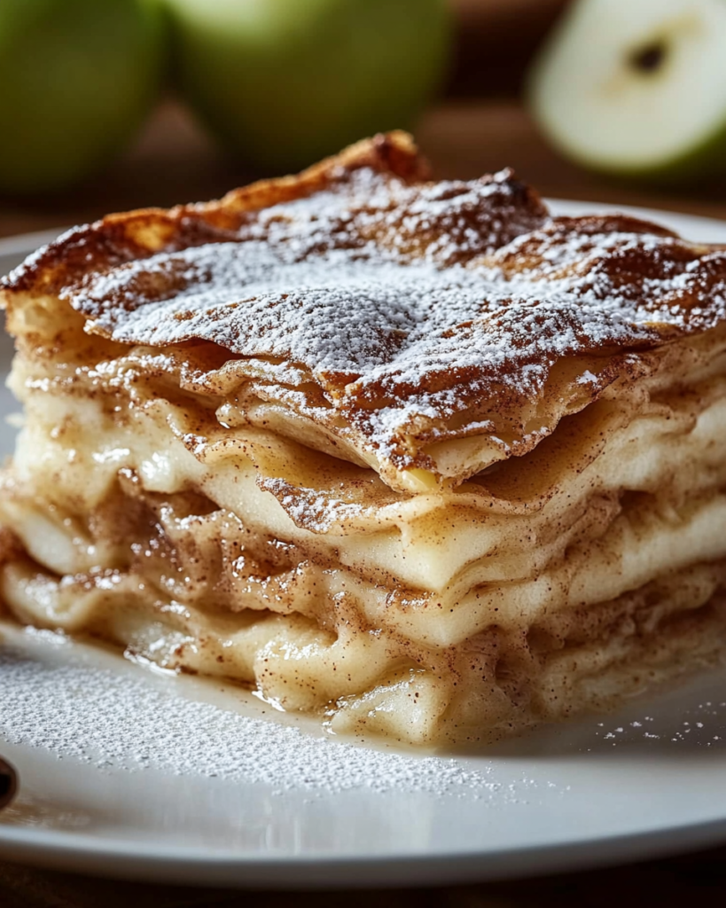 Rollos de Canela y Manzana en Lasaña