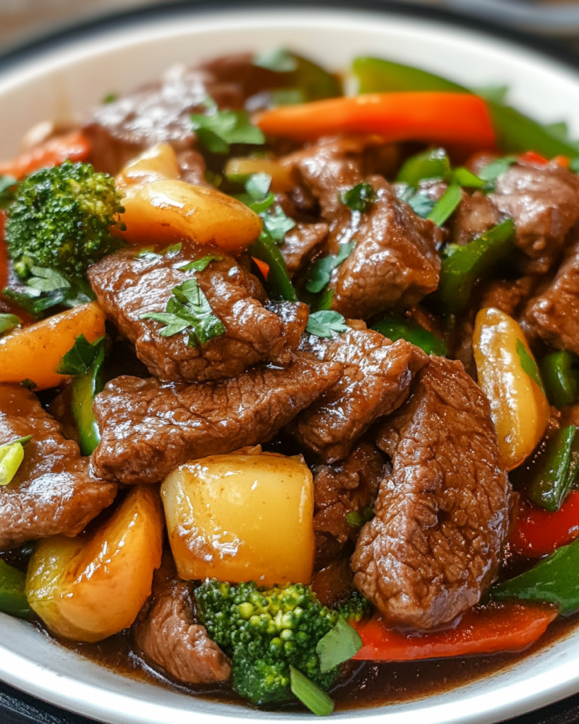 Salteado de Res Fácil con Verduras