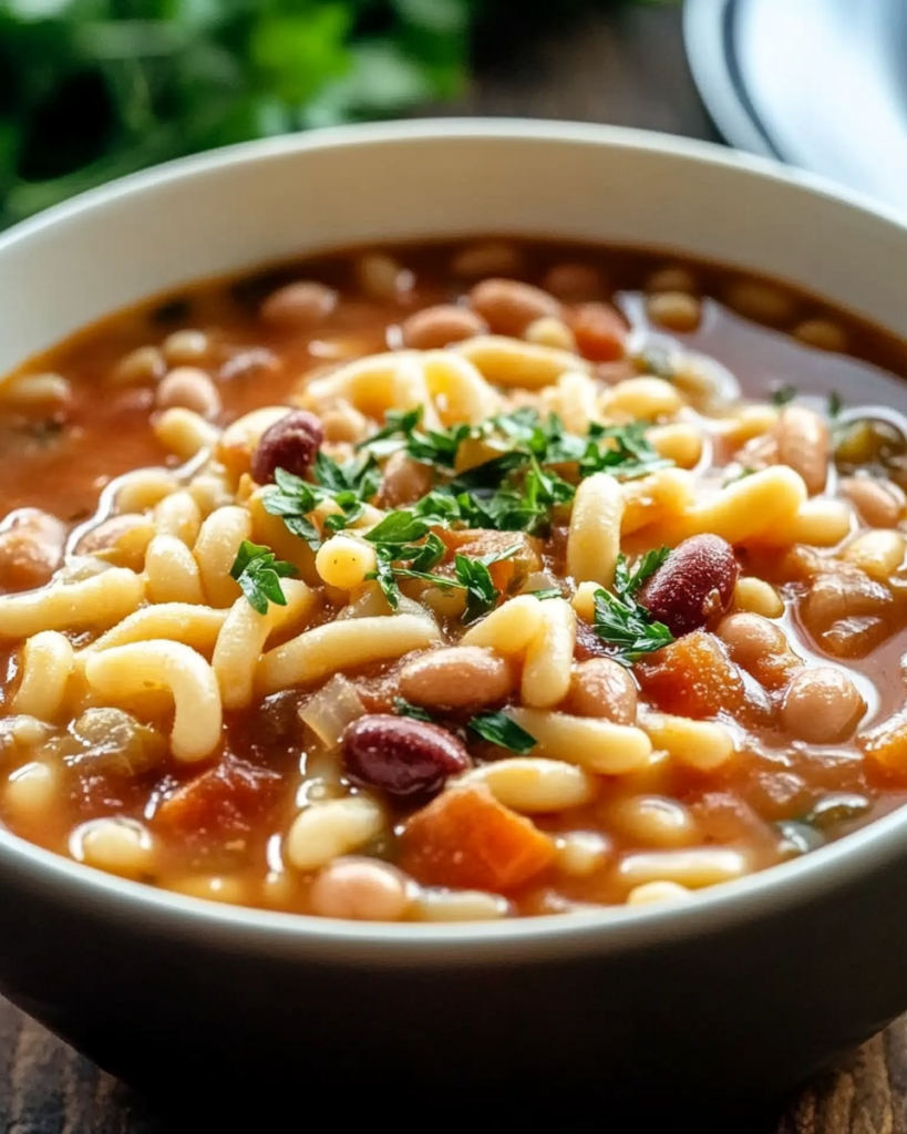 Sopa Italiana de Pasta e Fagioli