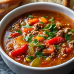 Sopa Reconfortante de Pimientos Rellenos