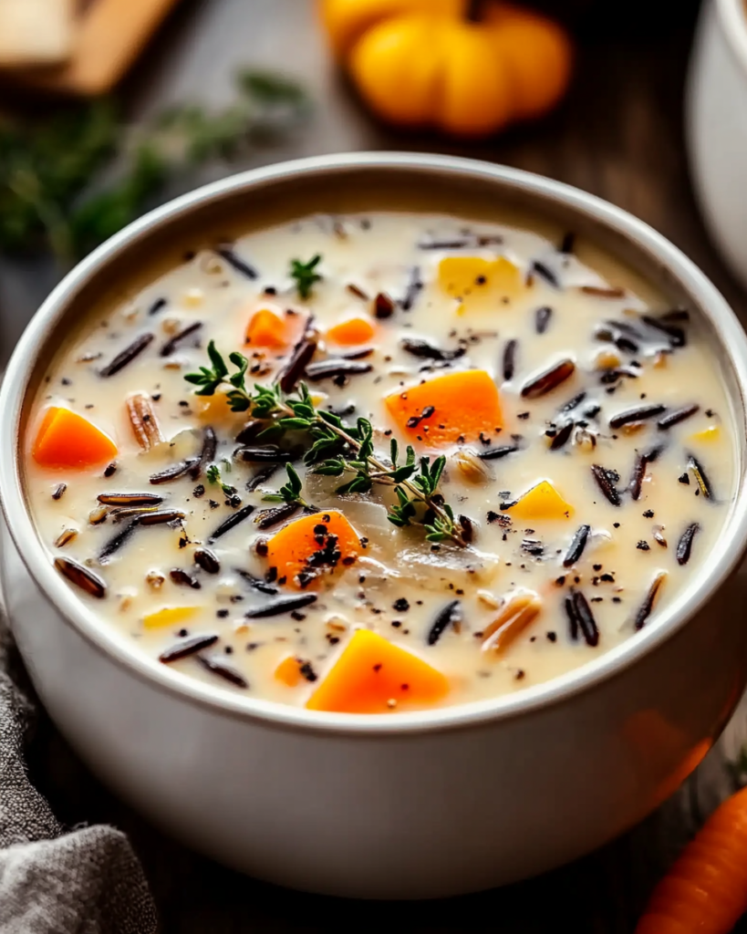 Sopa de Arroz Salvaje Otoñal