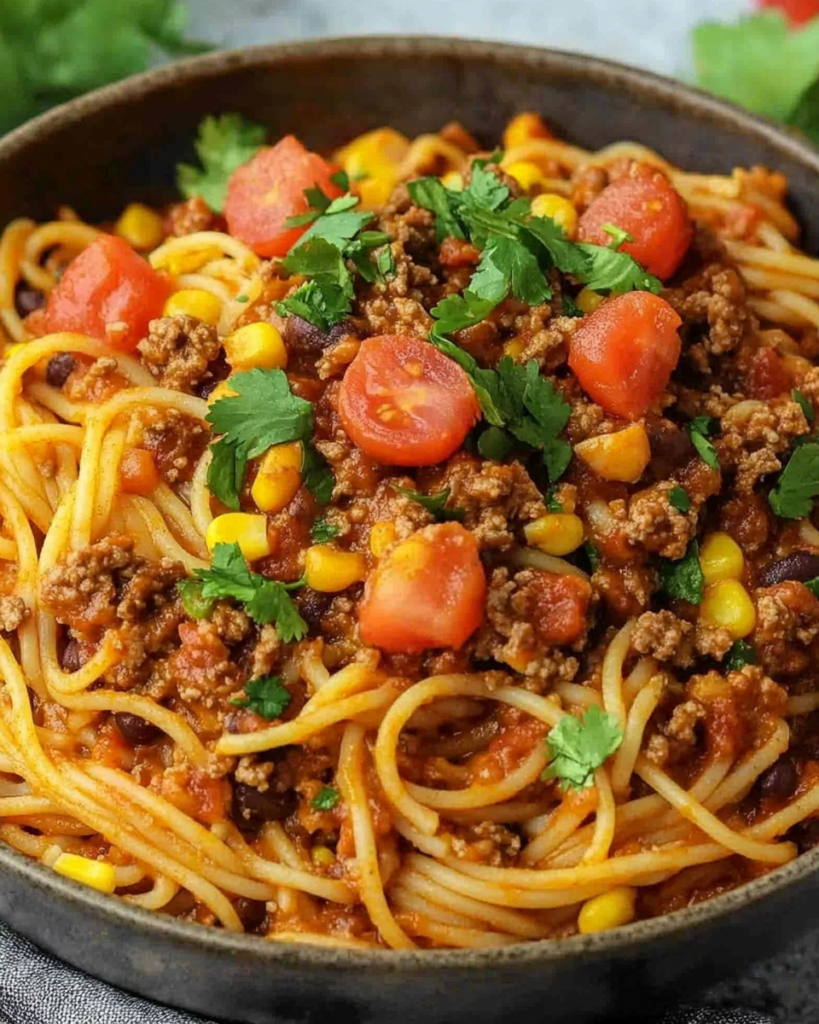 Tacos de Espagueti en Una Sola Olla