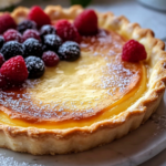 Tarta Clásica de Crema Pastelera de Vainilla