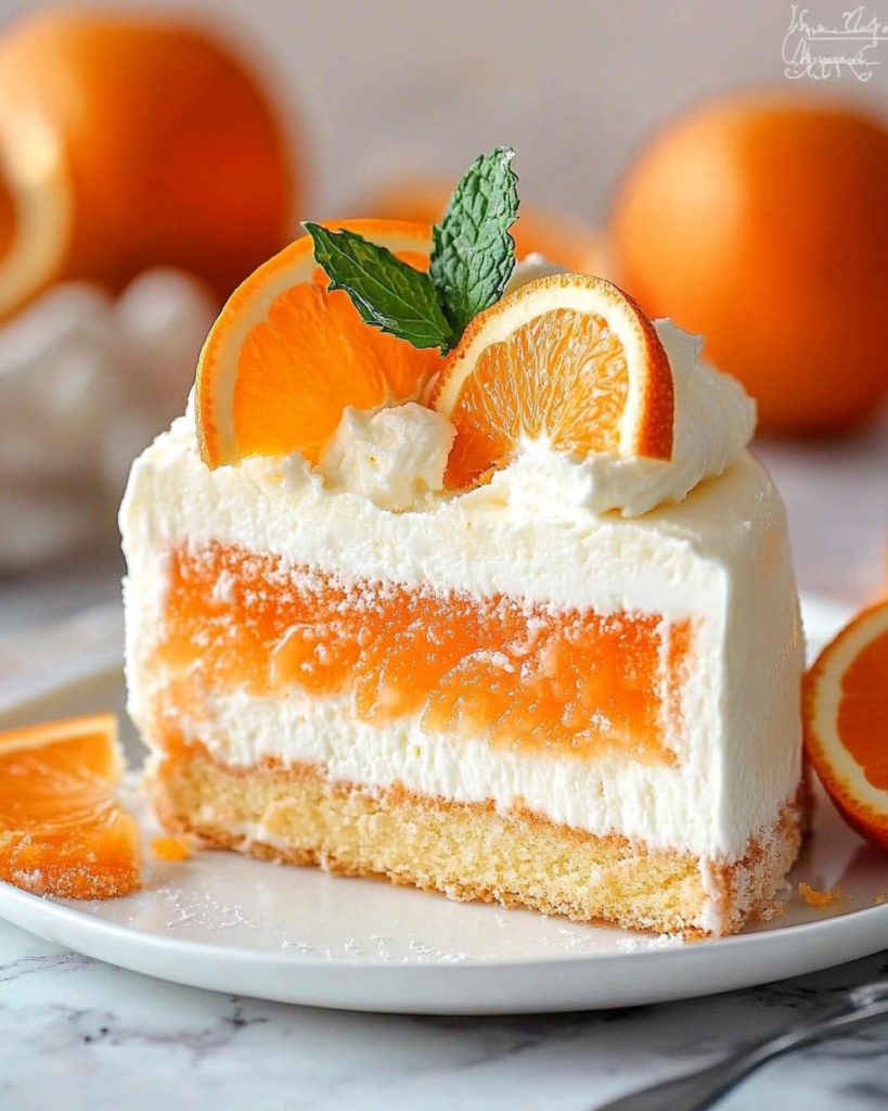 Tarta Helada de Naranja y Crema