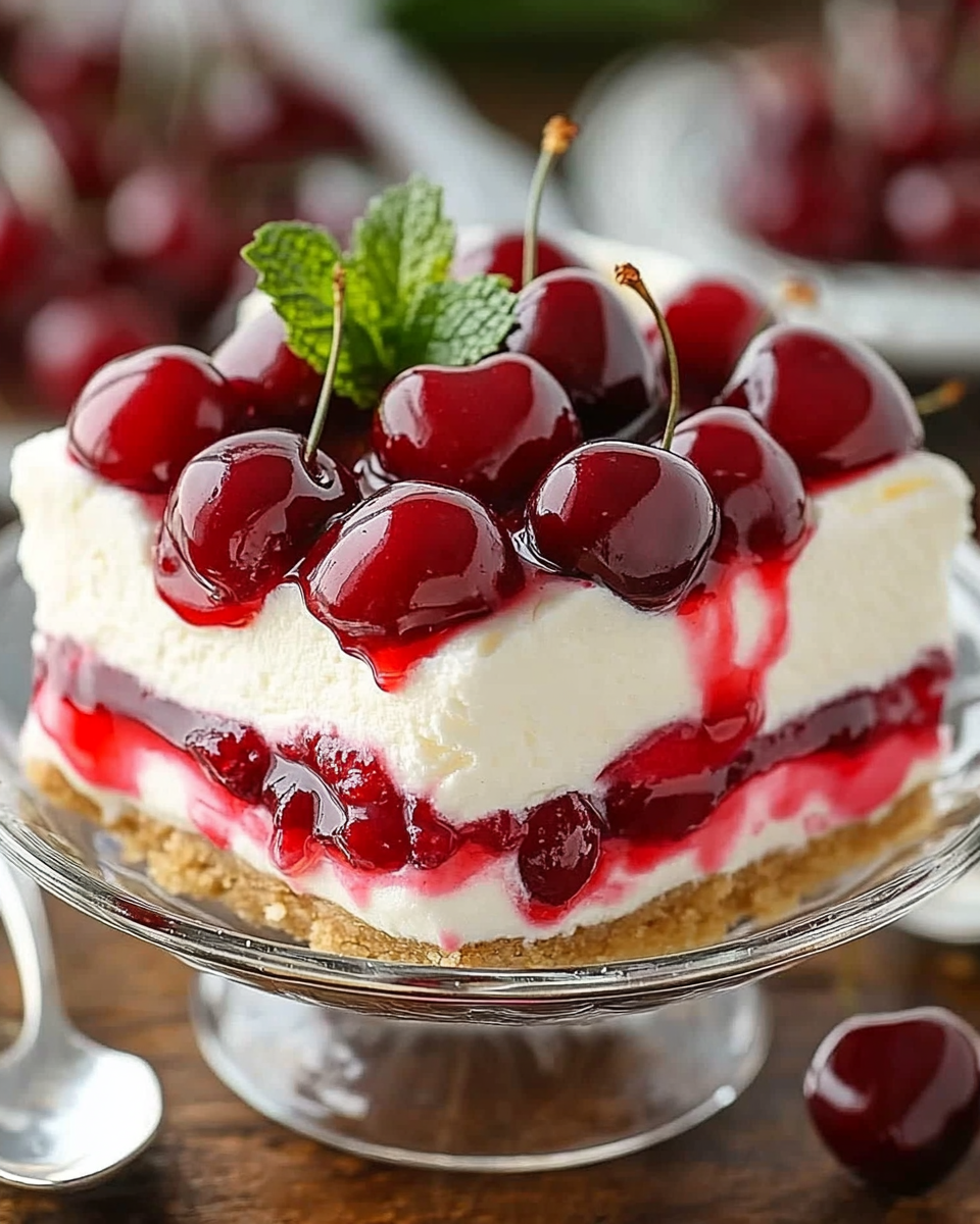 Tarta Lush de Queso con Cereza