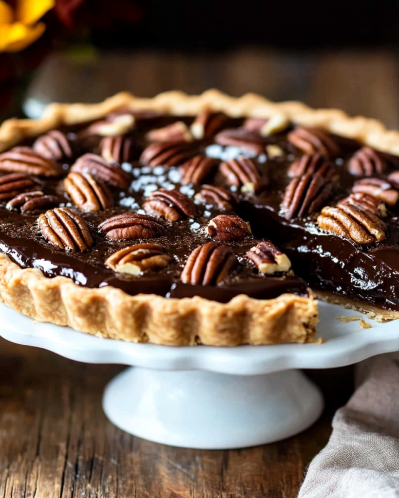 Tarta de Chocolate y Nueces de Pecan al Estilo Texano