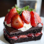 Tarta de Fresas Cubiertas de Chocolate