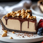 Tarta de Queso Crema y Mantequilla de Maní Sin Horno