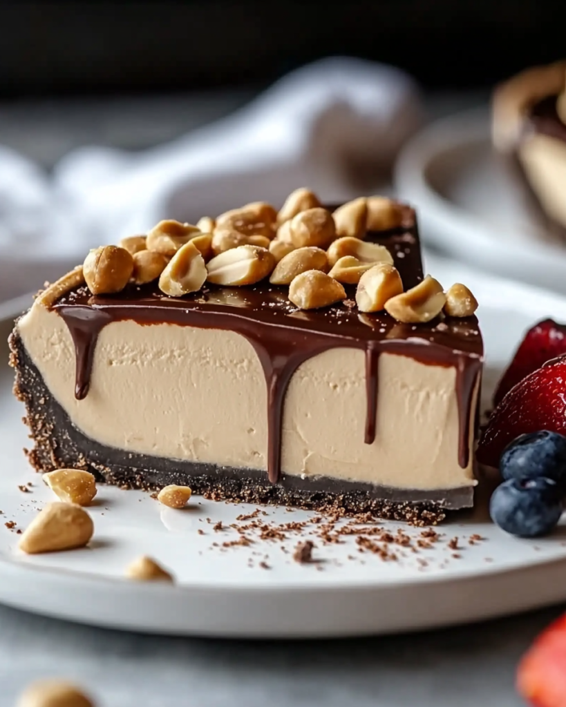 Tarta de Queso Crema y Mantequilla de Maní Sin Horno