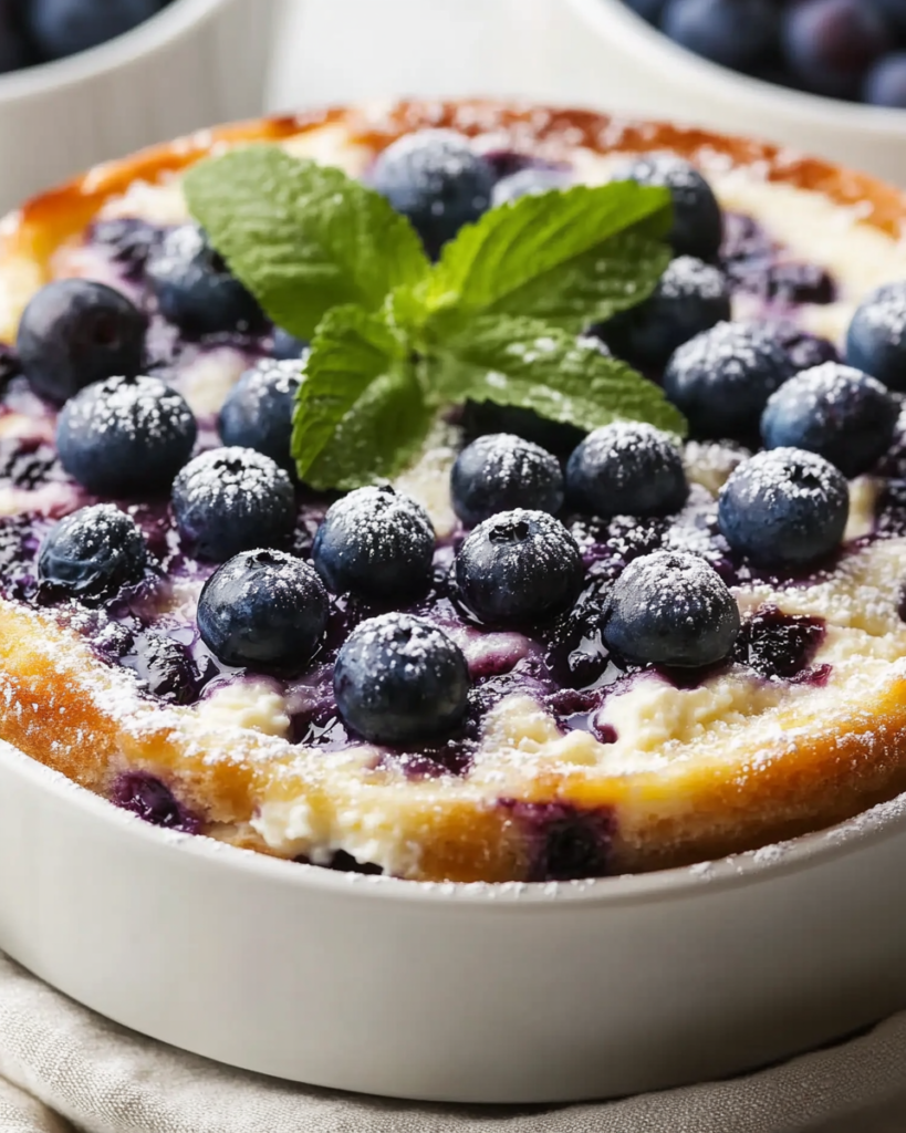 Tarta de Requesón y Arándanos al Horno