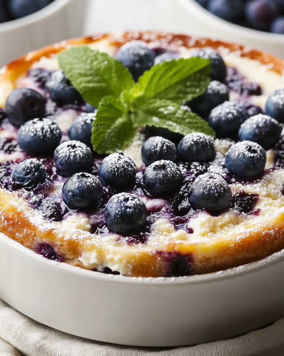 Tarta de Requesón y Arándanos al Horno