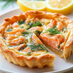 Tarta de Salmón en Hojaldre Dorado