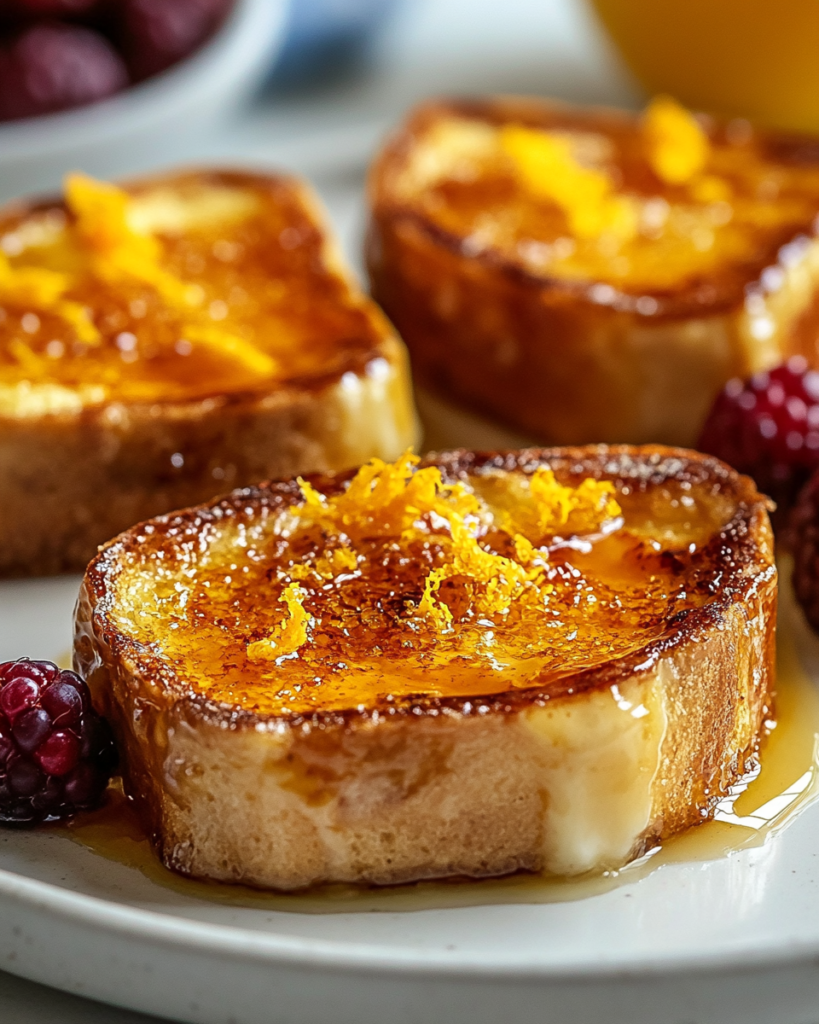 Tostada de Crème Brûlée de Naranja y Especias