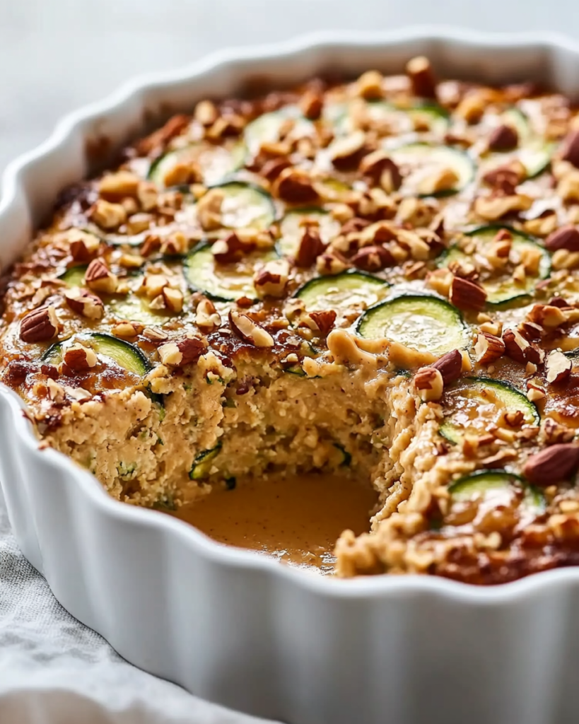 Zucchini al horno con mantequilla de maní