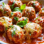 Albóndigas de Pollo a la Parmesana en Olla de Cocción Lenta