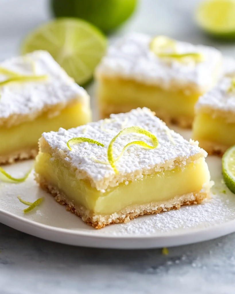Barras de Shortbread de Lima Key