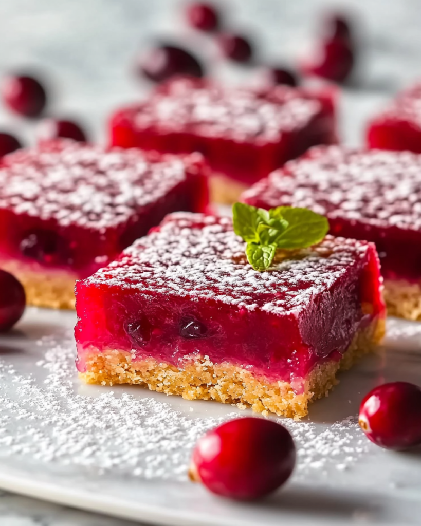Barritas de Curd de Arándano con Costra de Mantequilla de Nuez