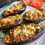 Berenjenas al horno rellenas al estilo italiano