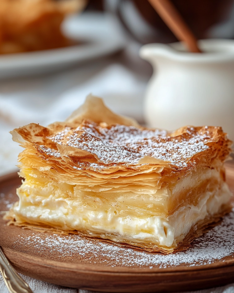 Bougatsa de Crema: Delicia Griega en Masa Filo