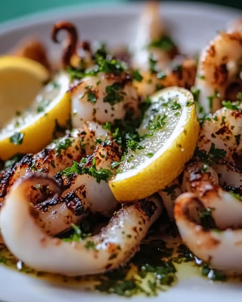 Calamares a la Parrilla con Ajo y Perejil