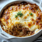 Cazuela de Arroz con Cebolla Francesa y Carne Picada