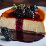 Cheesecake de Niebla Londinense con Salsa de Mora