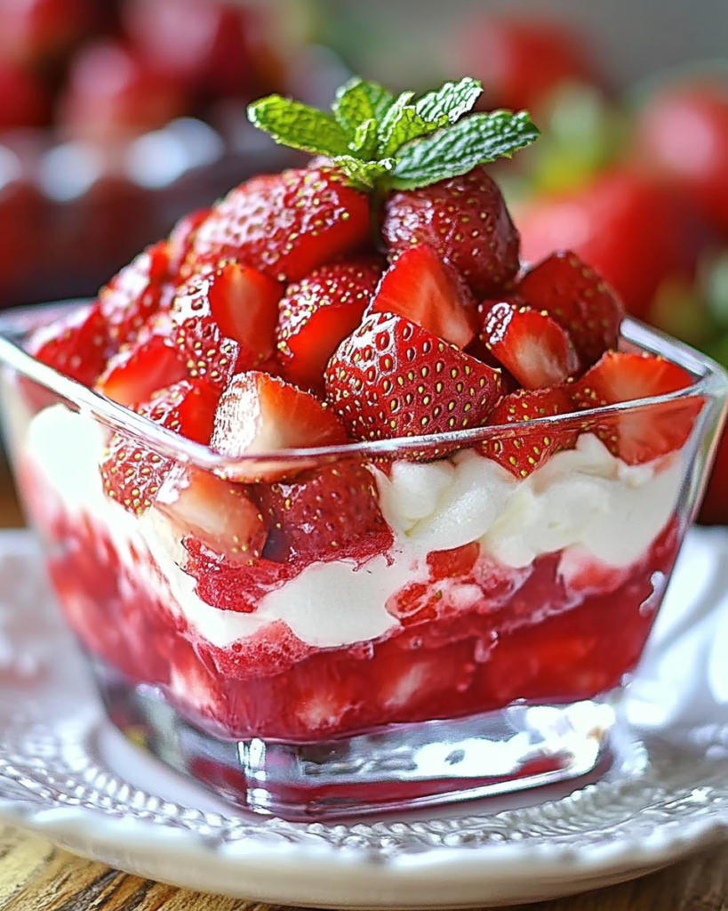 Delicia de Fresa Sin Horno