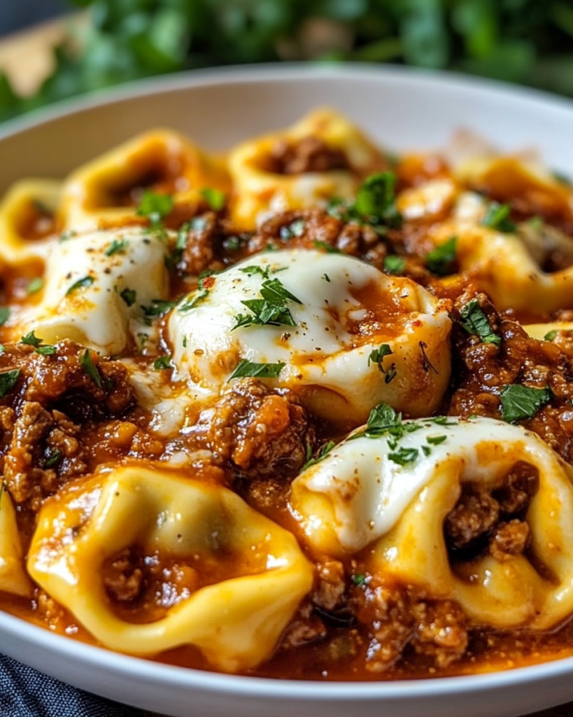 Enchiladas de Tortellini con Queso y Carne